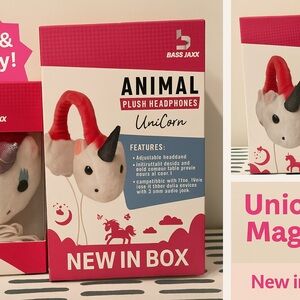 🦄🎧 Bass Jaxx Unicorn Plush Animal Headphones – New in Box 🎧🦄
